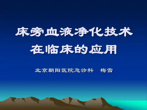 床旁血液净化技术
