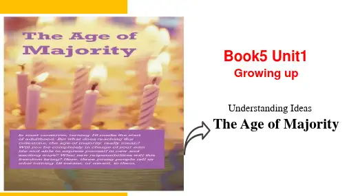 Unit1 Growing up Understanding Ideas说课课件高二英语外研版