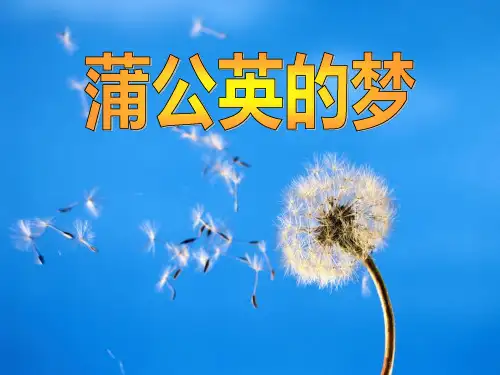 《蒲公英的梦》PPT课件 (共17张PPT)