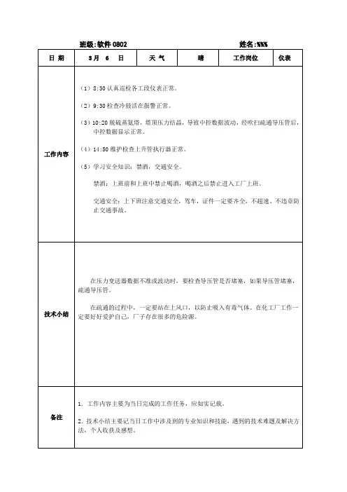 软件专业实习日志64篇