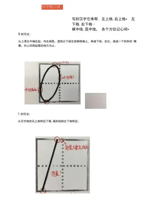 数字书写规范笔顺幼儿小学学写数字