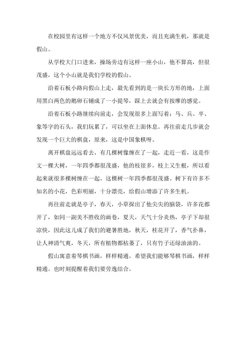 假山作文500字精选范文