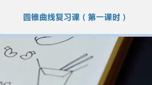 圆锥曲线的复习课说课课件-高二上学期数学人教A版(2019)选择性必修第一册