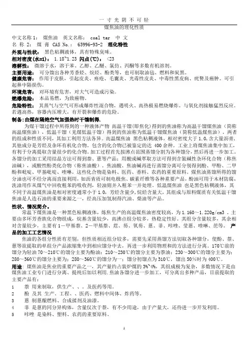 煤焦油的理化性质及简介 (1).pptx