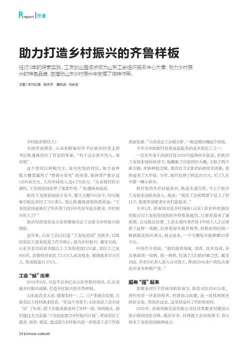 助力打造乡村振兴的齐鲁样板