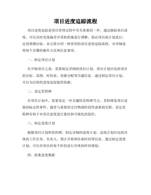 项目进度追踪流程