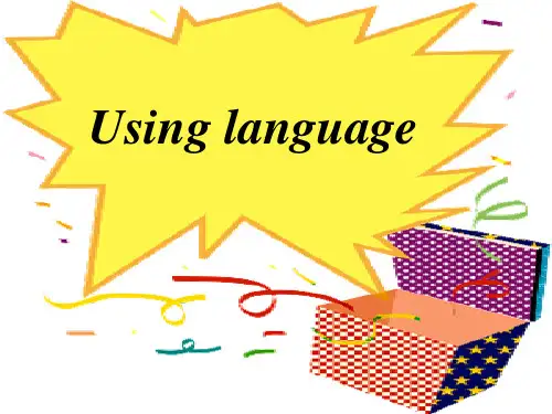 人教版高中英语必修一课件：Unit4 Using language (共27张PPT)