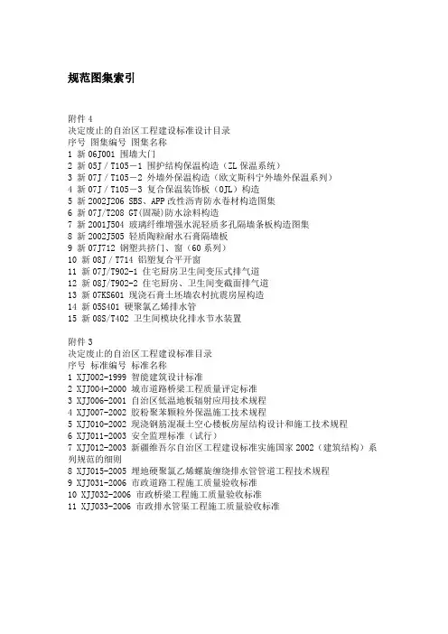 2014规范图集索引