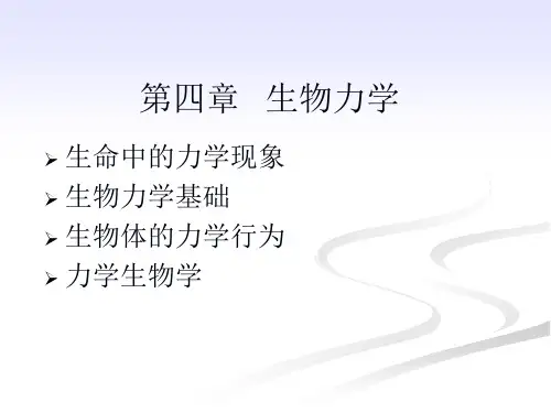 生物医学工程概论 第四章 生物力学