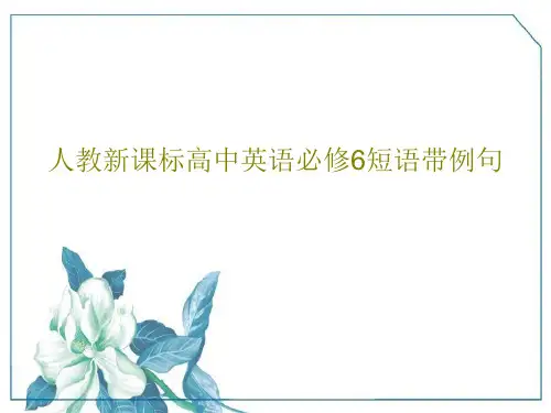 人教新课标高中英语必修6短语带例句共42页文档