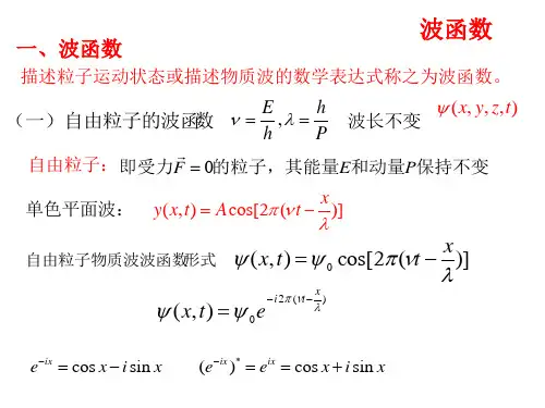 大学物理课件：23-2波函数与薛定谔方程