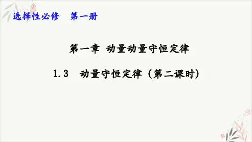 1.3动量守恒定律()【新版】人教版(2019)高中物理选择性必修第一册课件[1]