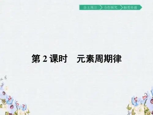 高二化学人教版选修3课件1.2.2元素周期律