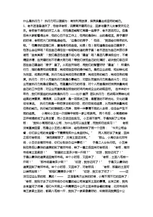 什么是执行力
