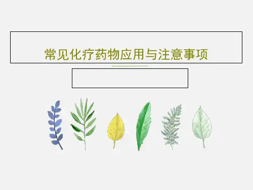 常见化疗药物应用与注意事项50页PPT