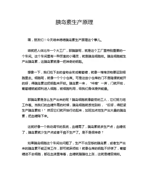 胰岛素生产原理