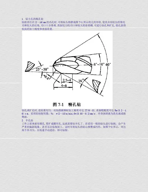 (完整版)钻削加工,钻头的磨制方法