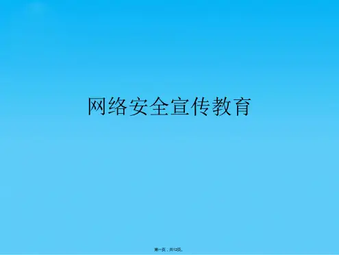 网络安全宣传教育(共12张PPT)