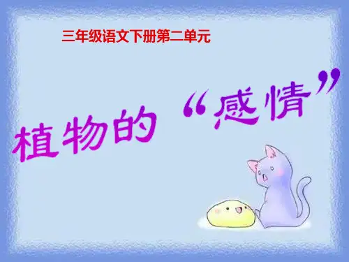 《植物的“感情”》精品课件