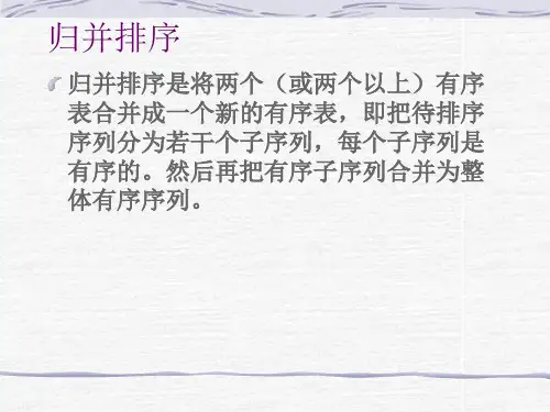 归并排序算法及演示(Pascal语言)