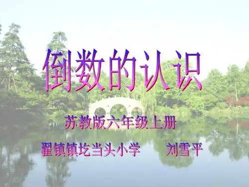 六年级上册数学课件-2.7 认识倒数苏教版 (共12张PPT)