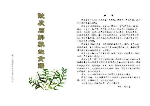 铁皮石斛养生食谱A4