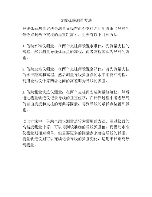 导线弧垂测量方法