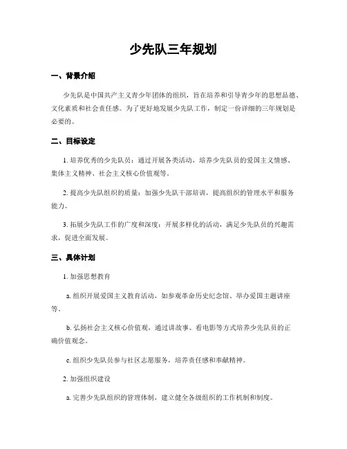 少先队三年规划
