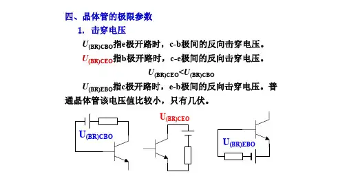 双极型晶体管极限参数及举例