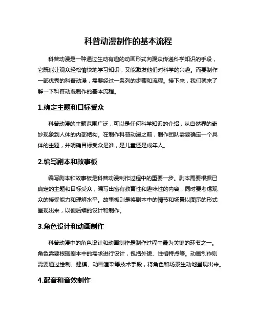 科普动漫制作的基本流程