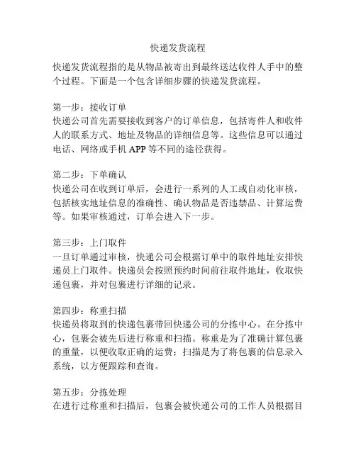 快递发货流程