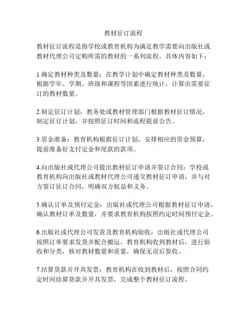 教材征订流程