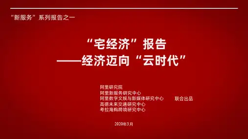 阿里新服务系列报告-宅经济报告-经济迈向云时代