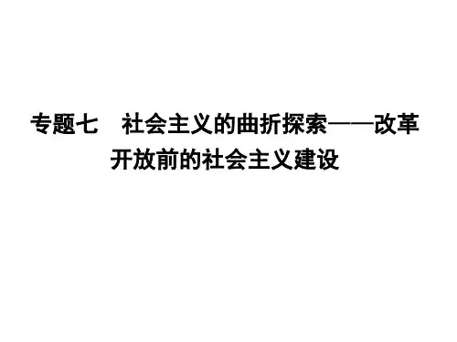 专题七 社会主义的曲折探索——改革开放前的社会主义建设