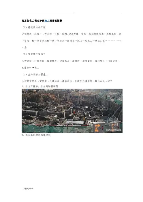 高层住宅工程各阶段施工顺序与现用图解