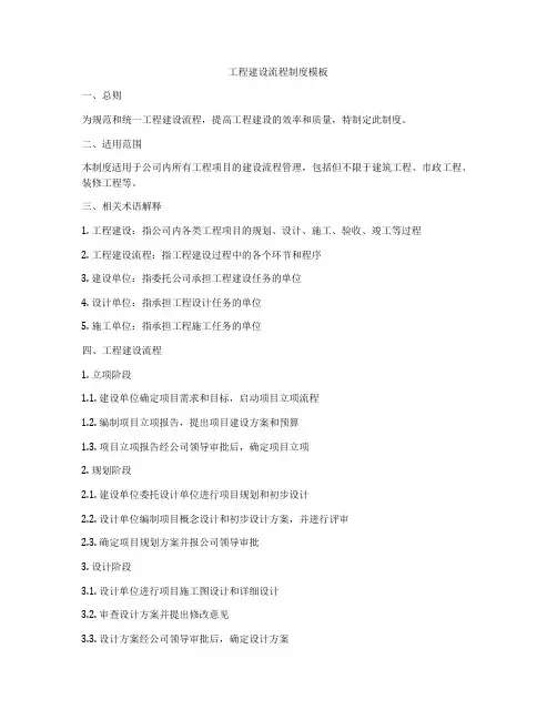 工程建设流程制度模板