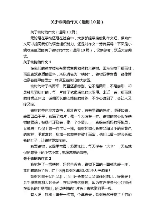 关于铁树的作文（通用10篇）