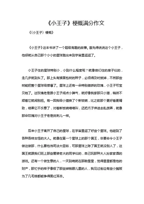 《小王子》梗概满分作文