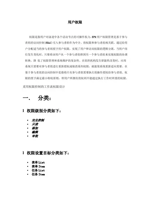 BPM用户权限