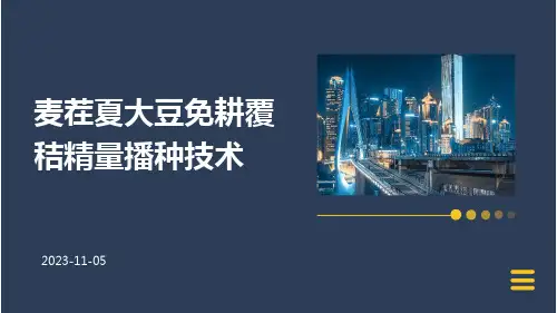 麦茬夏大豆免耕覆秸精量播种技术