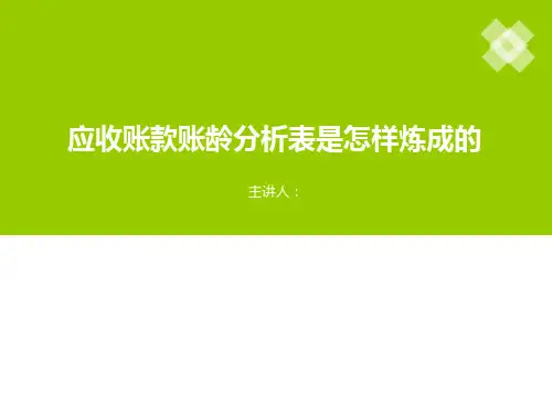 应收账款账龄分析表培训模板