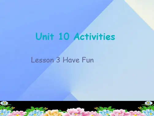 五年级英语下册Unit10《Activities》课件3北师大版(三起)