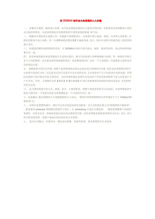 3dMAX制作室内效果图步骤
