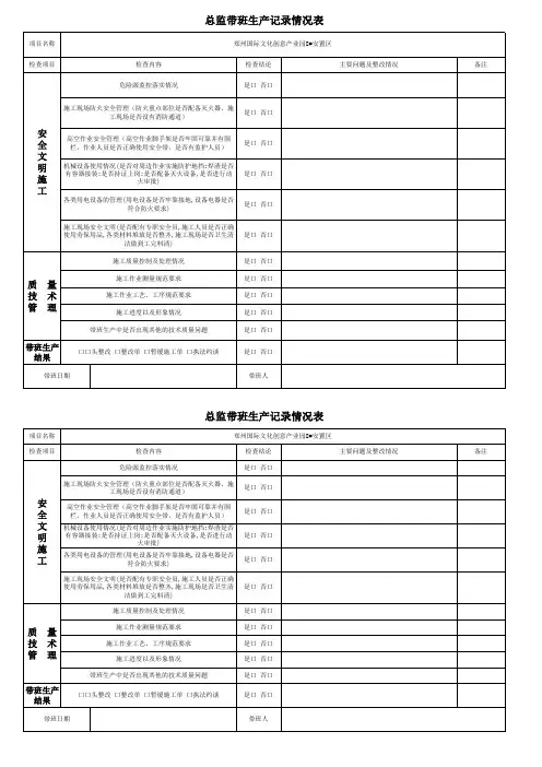 总监带班记录表