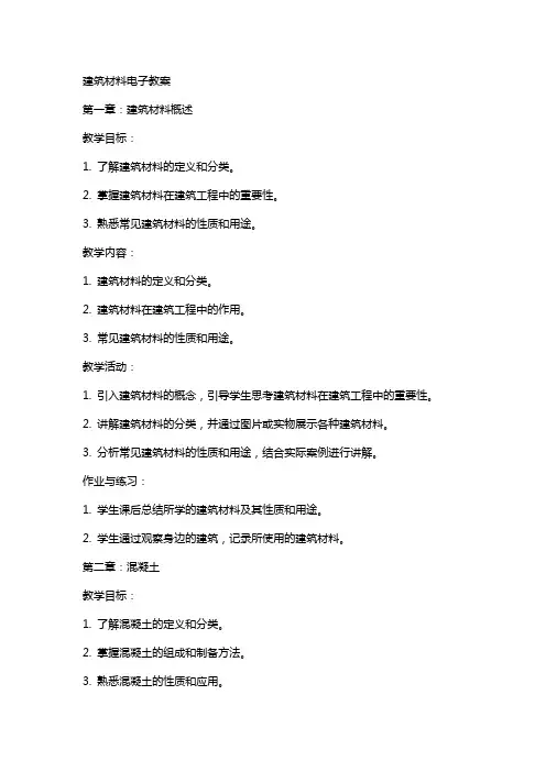 建筑材料电子教案