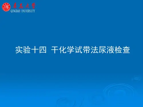 实验十四-干化学试带法尿液检查 PPT课件