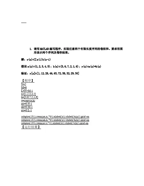 matlab-离散信号傅里叶变换