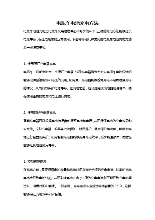 电瓶车电池充电方法