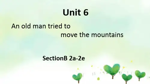 人教八年级下Unit6 SectoinB 2a 2e 25