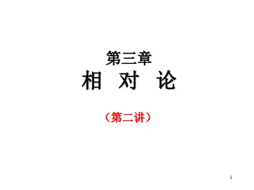 大学物理相对论ppt课件
